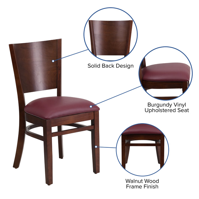 Walnut Wood Chair-Burg Vinyl