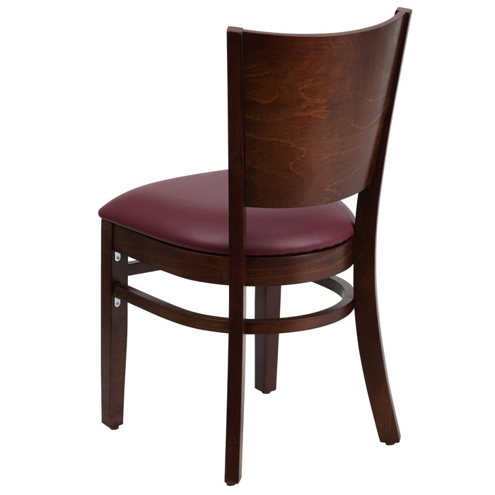 Walnut Wood Chair-Burg Vinyl
