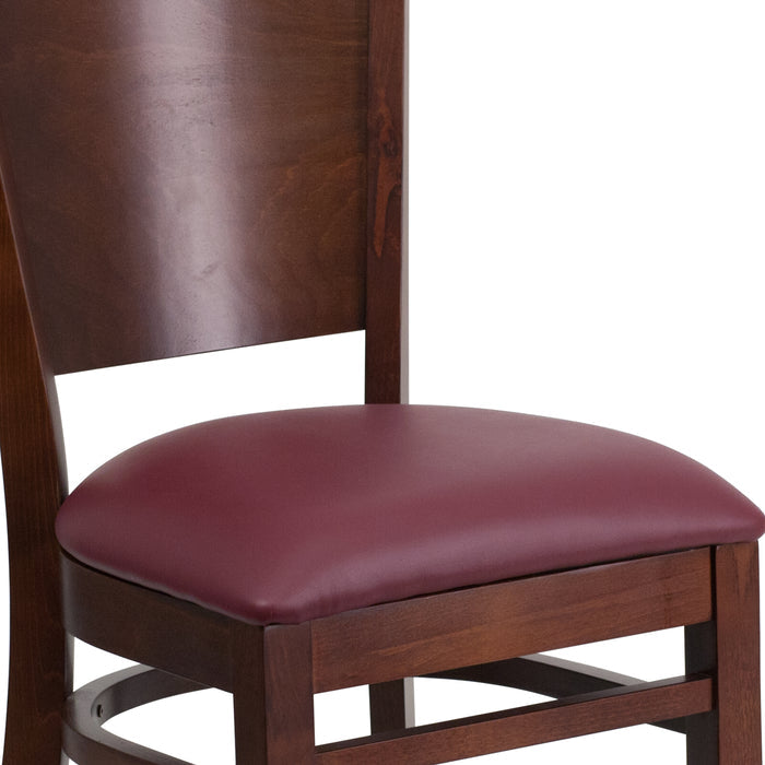 Walnut Wood Chair-Burg Vinyl