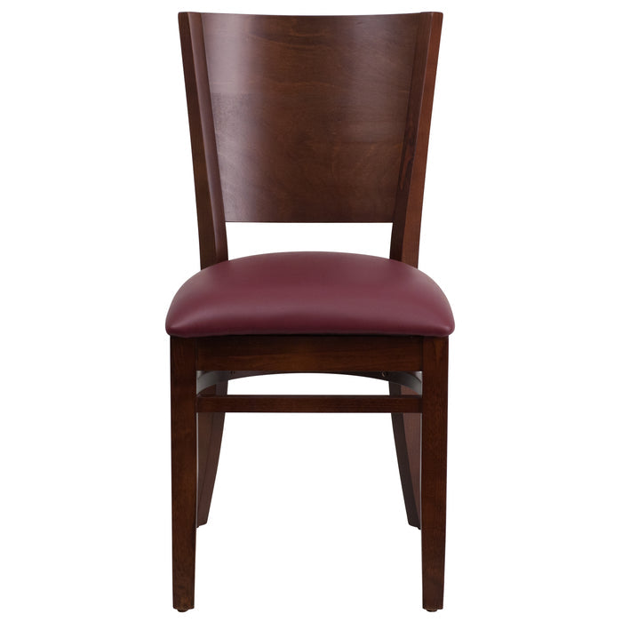 Walnut Wood Chair-Burg Vinyl