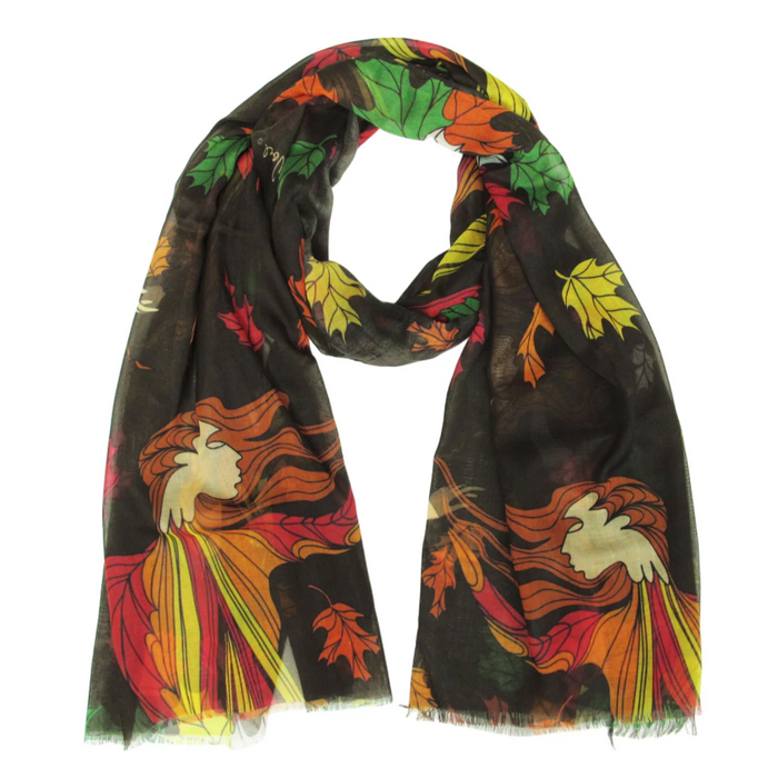 Leaf Dancer indigenous art shawl by Maxine Noel Canada