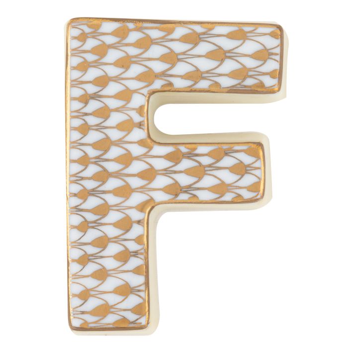 Letter F - Gold
