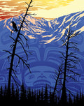 LIMITED EDITION ART PRINT -  Best Friend at Sunset by Tlingit, Native artist, Mark Preston indigenous wall art by Mark Preston Canada