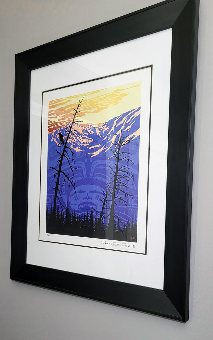 LIMITED EDITION ART PRINT -  Best Friend at Sunset by Tlingit, Native artist, Mark Preston indigenous wall art by Mark Preston Canada