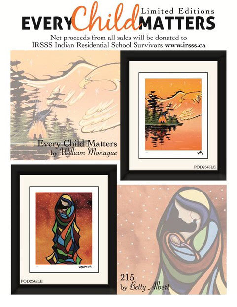 LIMITED EDITION ART PRINT - Every Child Matters by Native Artist Betty Albert indigenous wall art by Betty Albert Canada