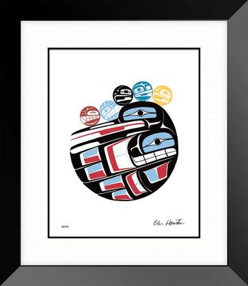 LIMITED EDITION ART PRINT -  Family I by Bella Bella Artist Ben Houstie indigenous wall art by Ben Houstie Canada