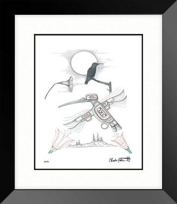 LIMITED EDITION ART PRINT -  Hummingbird by Native Artist Charles Silverfox indigenous wall art by Charles Silverfox Canada