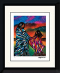 LIMITED EDITION ART PRINT -  Mother and Daughter by Cree Artist Betty Albert indigenous wall art by Betty Albert Canada