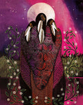 LIMITED EDITION ART PRINT -  Mother and Daughters by Cree Artist Betty Albert indigenous wall art by Betty Albert Canada