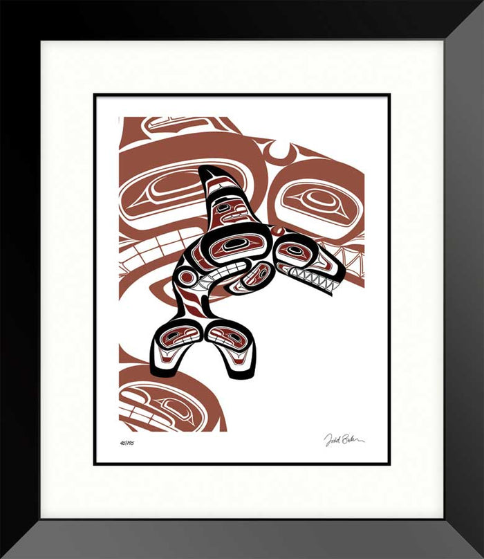 LIMITED EDITION ART PRINT -  Orca by Native Artist Todd Baker indigenous wall art by Todd Baker Canada