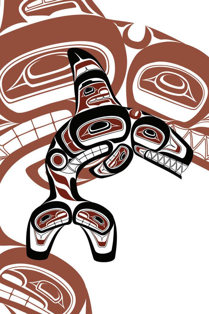 LIMITED EDITION ART PRINT -  Orca by Native Artist Todd Baker indigenous wall art by Todd Baker Canada