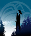LIMITED EDITION ART PRINT -  Raven's Lookout by Tlingit artist, Mark Preston indigenous wall art by Mark Preston Canada