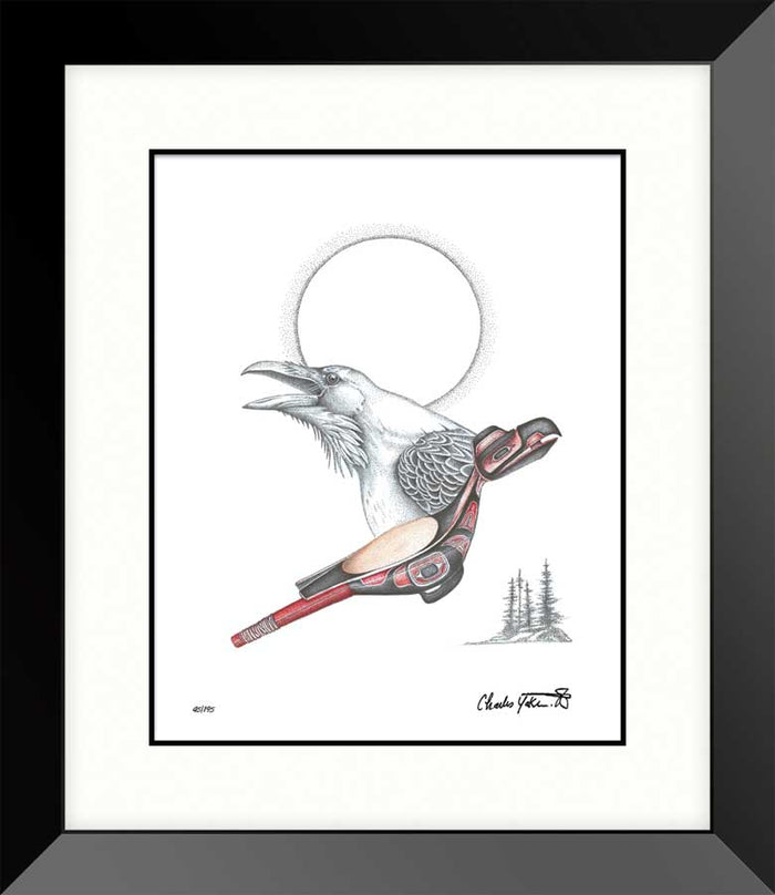LIMITED EDITION ART PRINT -  Shaman's Rattler by Native Artist Charles Silverfox indigenous wall art by Charles Silverfox Canada