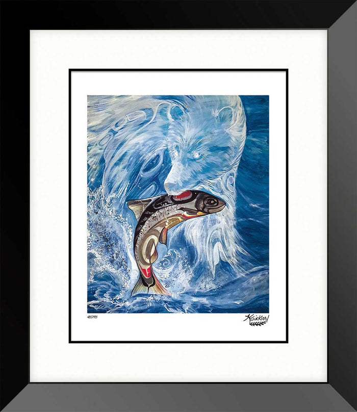 LIMITED EDITION ART PRINT -  Spirit Bear by Metis artist, Karen Erickson indigenous wall art by Karen Erickson Canada