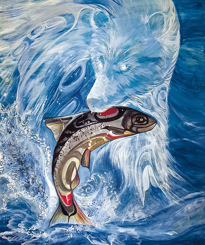 LIMITED EDITION ART PRINT -  Spirit Bear by Metis artist, Karen Erickson indigenous wall art by Karen Erickson Canada