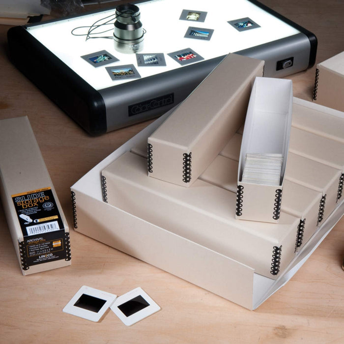 Lineco 15.5 x 11.5 x 3 Inches Archival Slide Storage Case