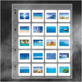 Lineco Polypropylene Archival Slide Storage Pages, Pages hold 20 2x2 Inch Slides, Sheet Size 9.375 x 11.375 inches (25 Pack)