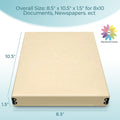 Lineco Tan 1.5 Inches Deep Museum Storage Box Archival Acid Free with Metal Edge 8x10