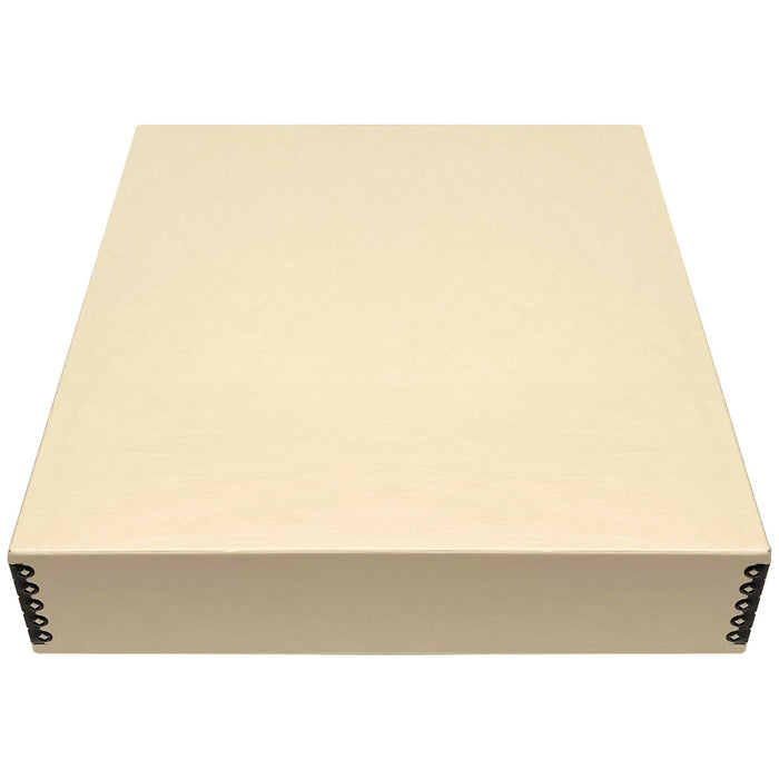Lineco Tan 3" Deep Museum Archival Storage Box Drop Front Design Acid-Free with Metal Edge