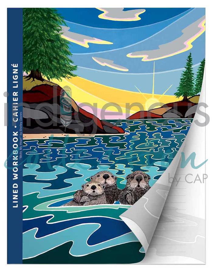 Lined Work Book, artwork by Coast Salish artist, Shelley Davies indigenous art gift by Shelley Davies Canada