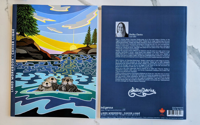 Lined Work Book, artwork by Coast Salish artist, Shelley Davies indigenous art gift by Shelley Davies Canada