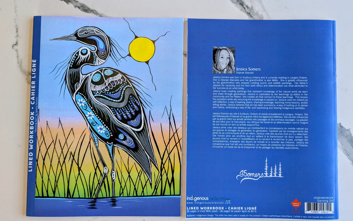 Lined Work Book, artwork by Jessica Somers indigenous art gift by Jessica Somers Canada