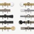 Lisbon 1 3/16" Brass Pole Sets