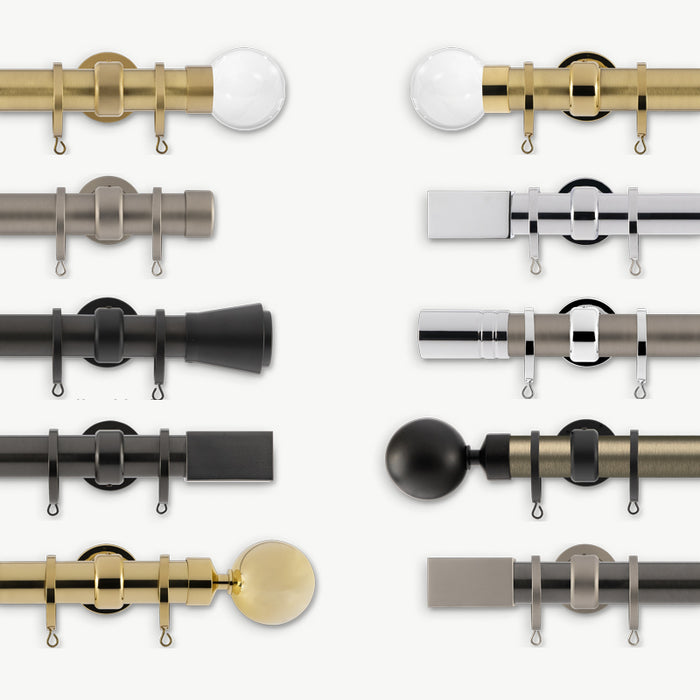 Lisbon 1 3/16" Brass Pole Sets