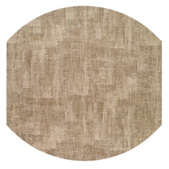 Luster 16" Elliptical Placemats - Sand | Set of 4