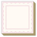 Luxe Notepad - Blush Scallop Border