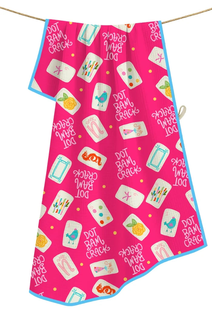 Mahjong Microfiber Tea Towel