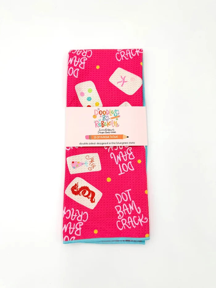 Mahjong Microfiber Tea Towel