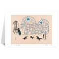 Pitseolak Ashoona Man Repairing Sled Art Card | Native Art Canada