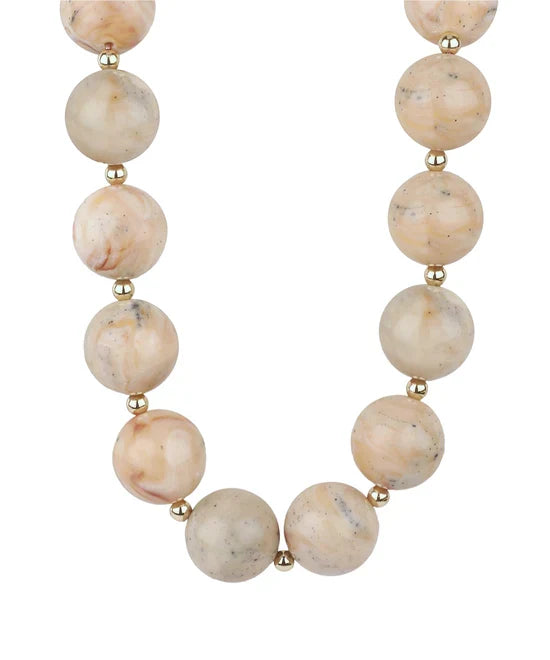 Marble Acrylic Bead Necklace
