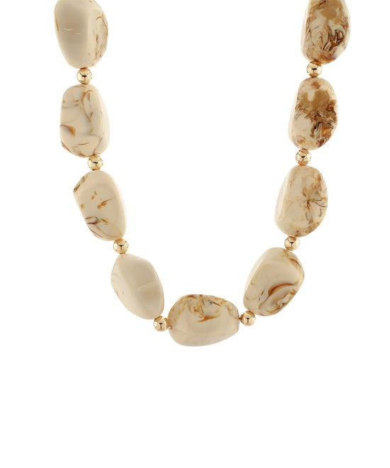 Marble Pebble Ball Necklace