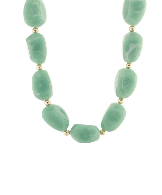 Marble Pebble Ball Necklace