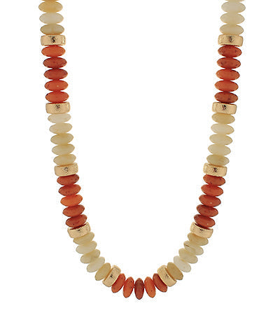 Marble Rondelle Bead Necklace