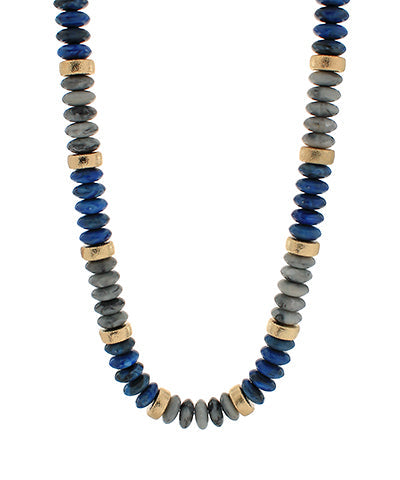 Marble Rondelle Bead Necklace
