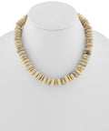 Marbleized Rondelle Stone Necklace