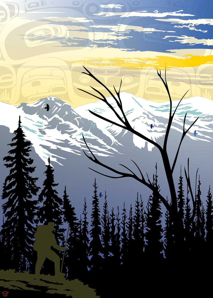 MARK PRESTON Framed Art Card Collection -  Mountain Hiker