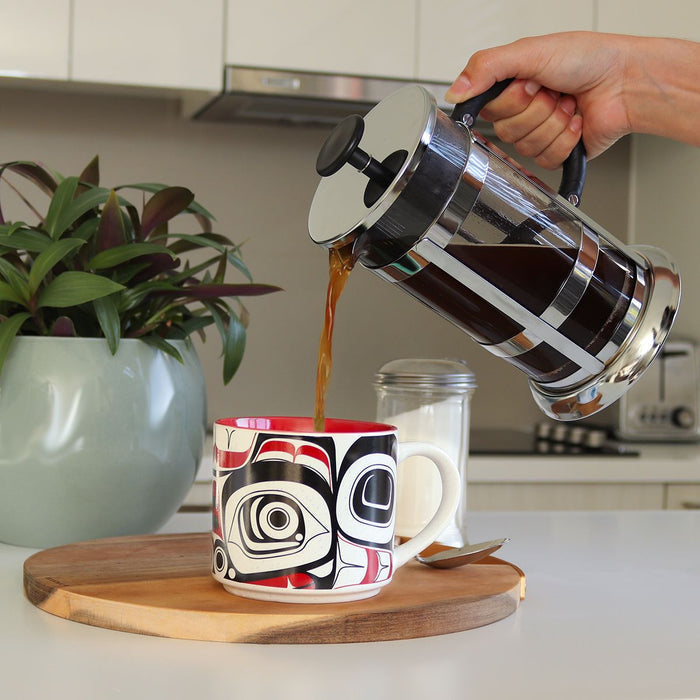 Matriarch Bear indigenous art mug by Morgan Asoyuf Canada