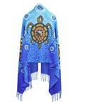 Medicine Turtle indigenous art shawl by James Jacko Canada