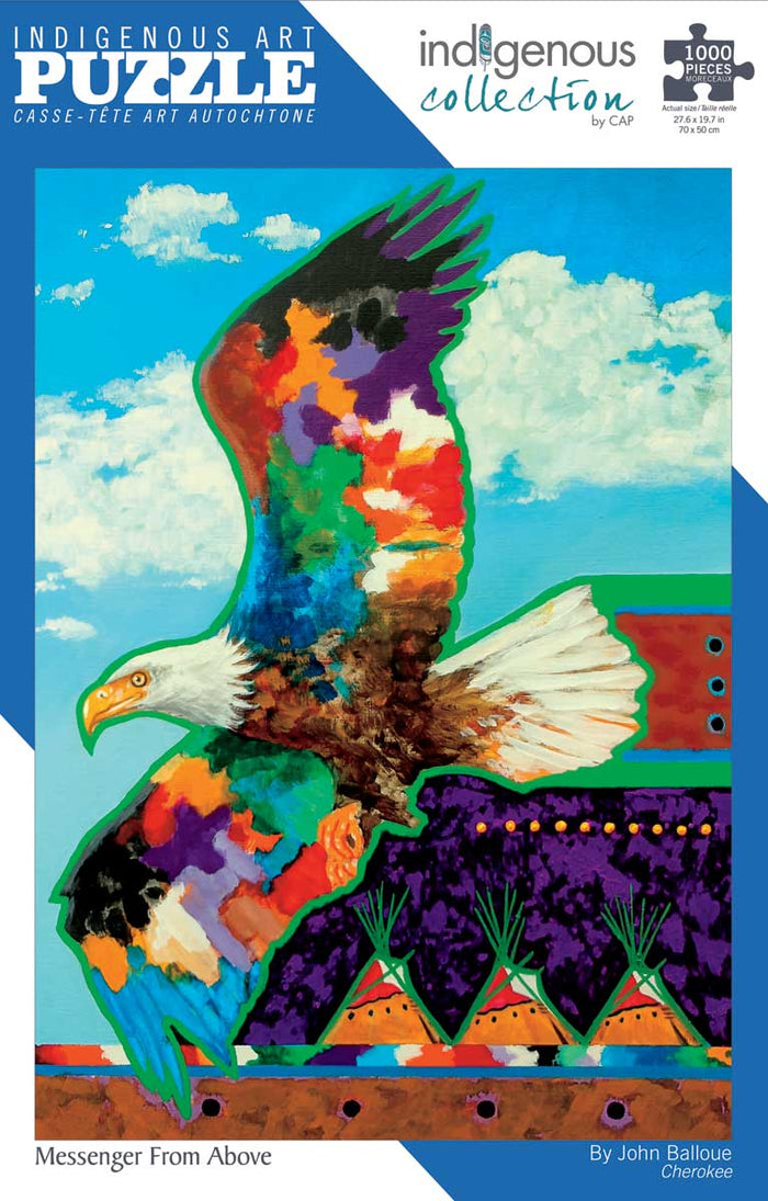 Messenger from Above indigenous puzzle by John Balloue Canada