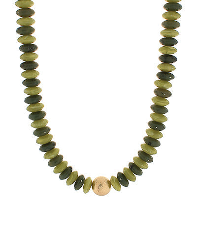 Metal Ball & Rondelle Beads Necklace