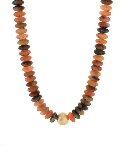 Metal Ball & Rondelle Beads Necklace