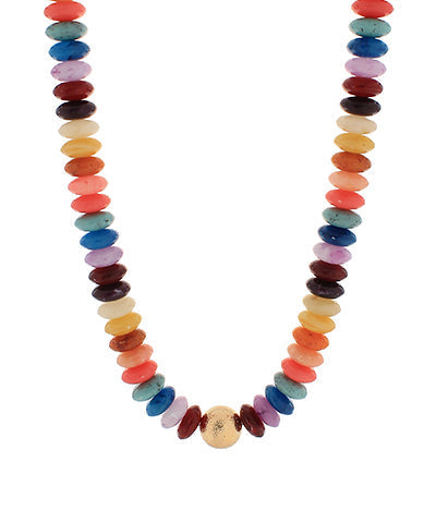Metal Ball & Rondelle Beads Necklace