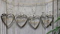 Metal Hearts with Words and Pearls