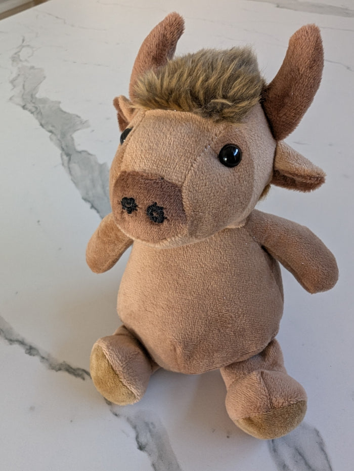 Mini Bison plush animal indigenous art gift by North of Fifty First Nations & Métis Art Boutique Canada