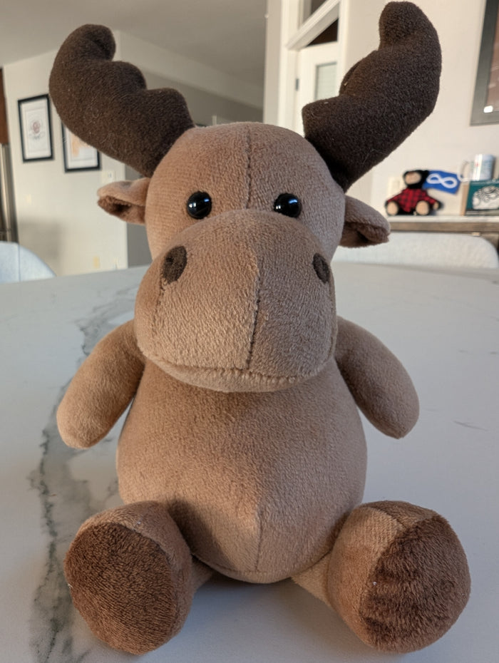 Mini Moose plush animal indigenous art gift by North of Fifty First Nations & Métis Art Boutique Canada