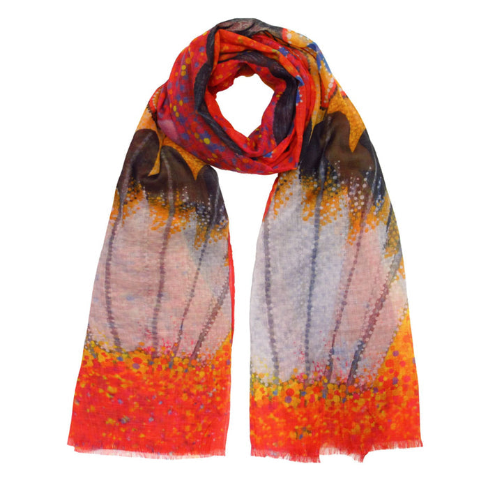 Moon Whispers Dance Eco Scarf by Native artist, Delree Dumont indigenous art shawl by Delree Dumont Canada